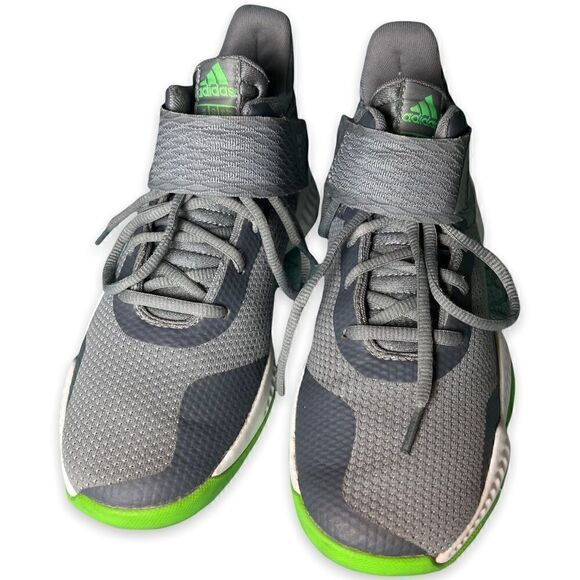 Mens Adidas‎ Explosive Bounce Basketball Grey Lime Green Shoes 6